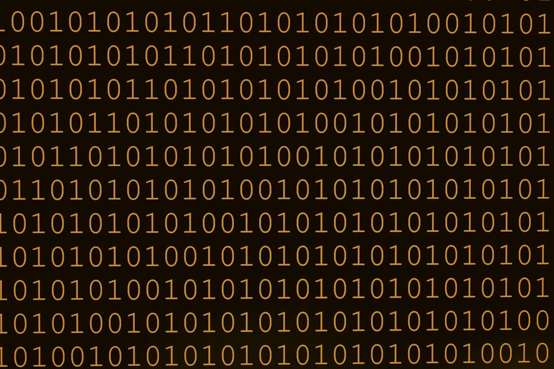 Cybersecurity digital protection shield with binary code